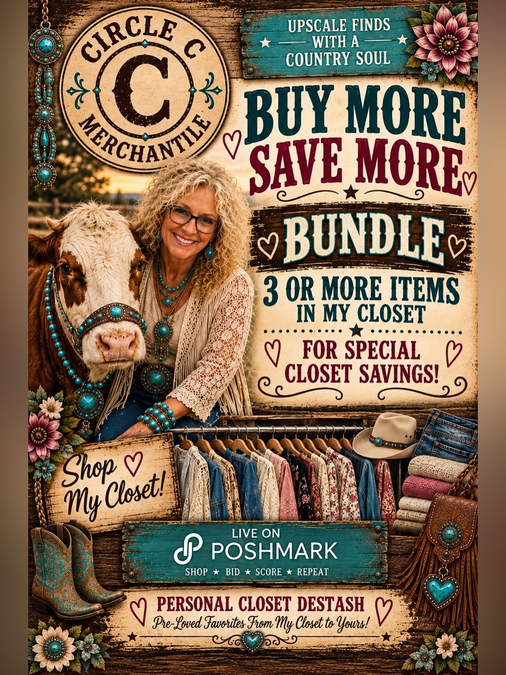 CIRCLE C MERCHANTILE—Personal Closet Destash-Bundle 3 + More For Special Savings